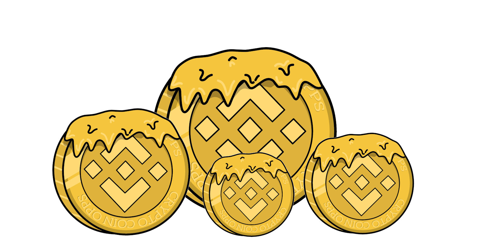 BNB Token Meltdown, artwork Ⓒ 2023 – Crypto Coin Opps