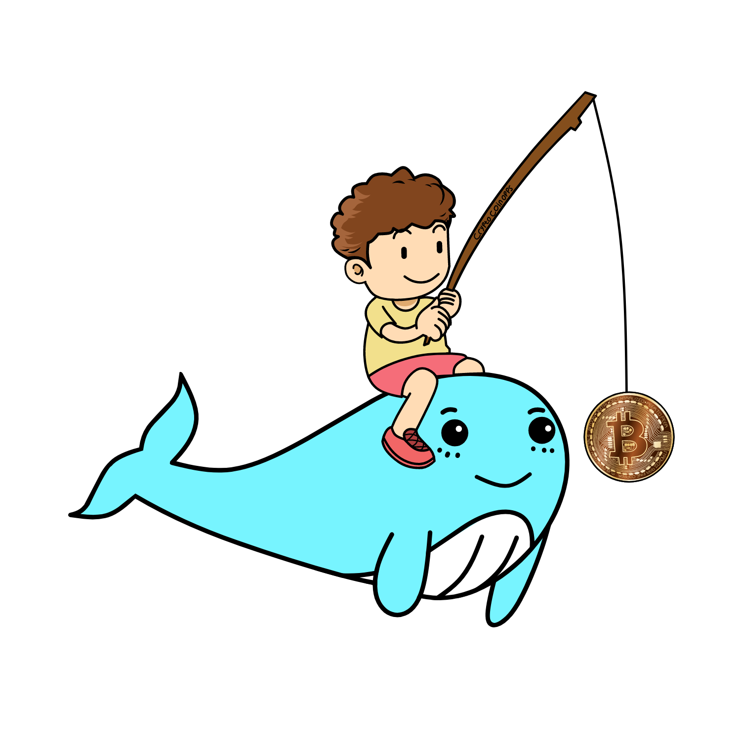 Little Boy Fishing for Bitcoin (BTC) Whale