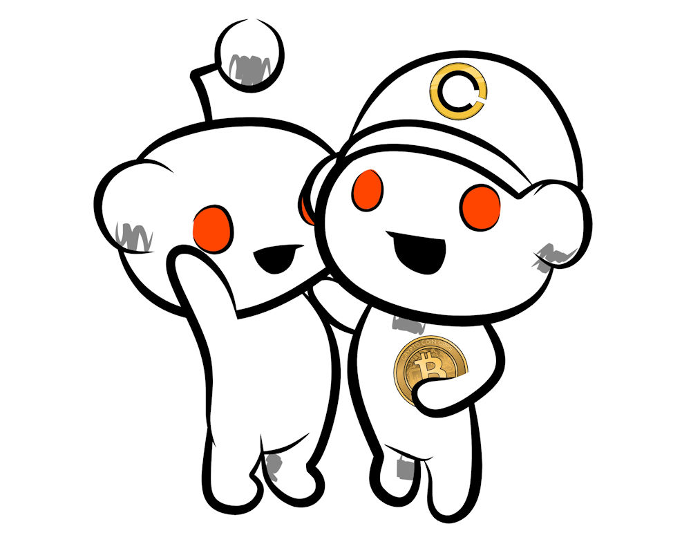 Reddit Avatars with Cryptocurrency Token in Hand