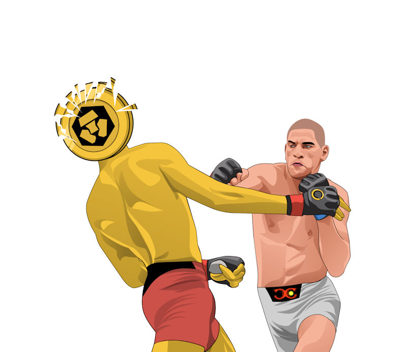 UFC's Sean Strickland Punching Crypto.com Coin Fighter