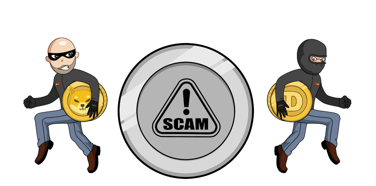 Cybercriminals Scamming Tokens Artwork Ⓒ 2023 – Crypto Coin Opps