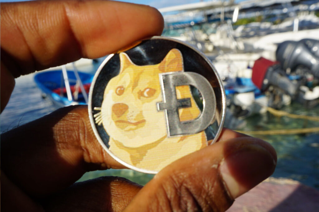Dogecoin ($DOGE) Held In Front of Bots on Dominican Republic Coastline