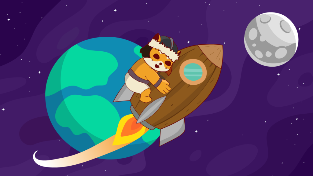 Golden Inu On a Rocket Ride Ⓒ 2023 – Crypto Coin Opps