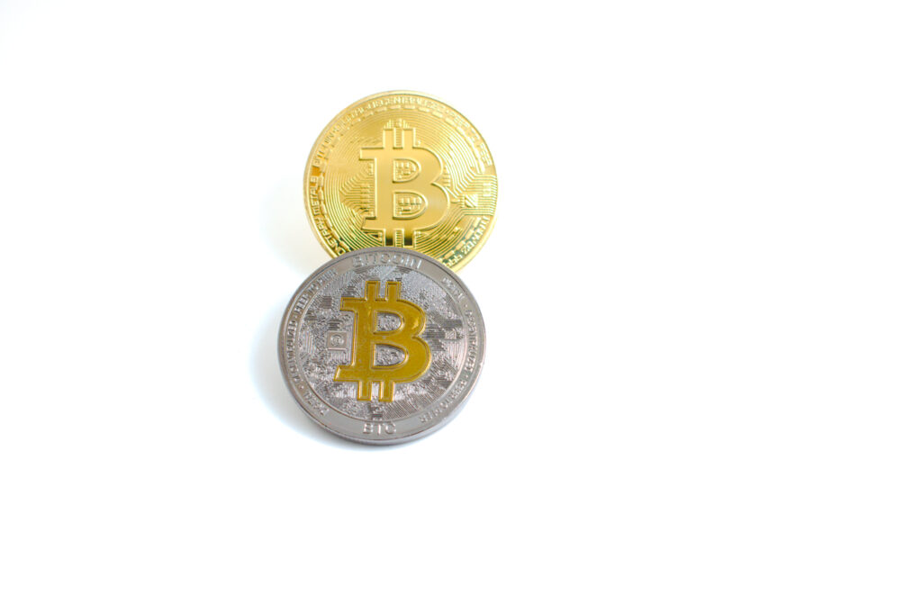 Silver And Gold Bitcoins Ⓒ 2023 – Crypto Coin Opps